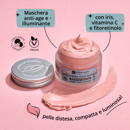 Maschera Viso anti-age e illuminante – Forever Young La Saponaria 50 ml - immagine 7
